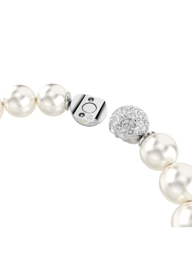 SWAROVSKI  Matrix Magnetic White Pearl Rhodium Plated Bracelet for Women | Best Price UAE